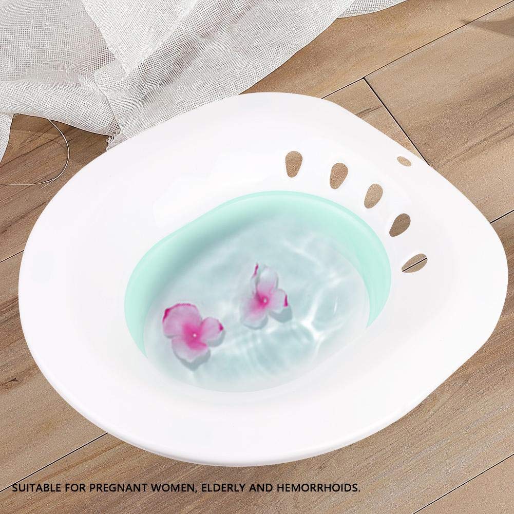 Garosa Baño de Asiento Lavado de Cadera Lavabo Plegable Bidé Portátil Se Adapta Al Inodoro Perineal Remojo para Mujeres Embarazadas de Maternidad con Hemorroides(Blue)