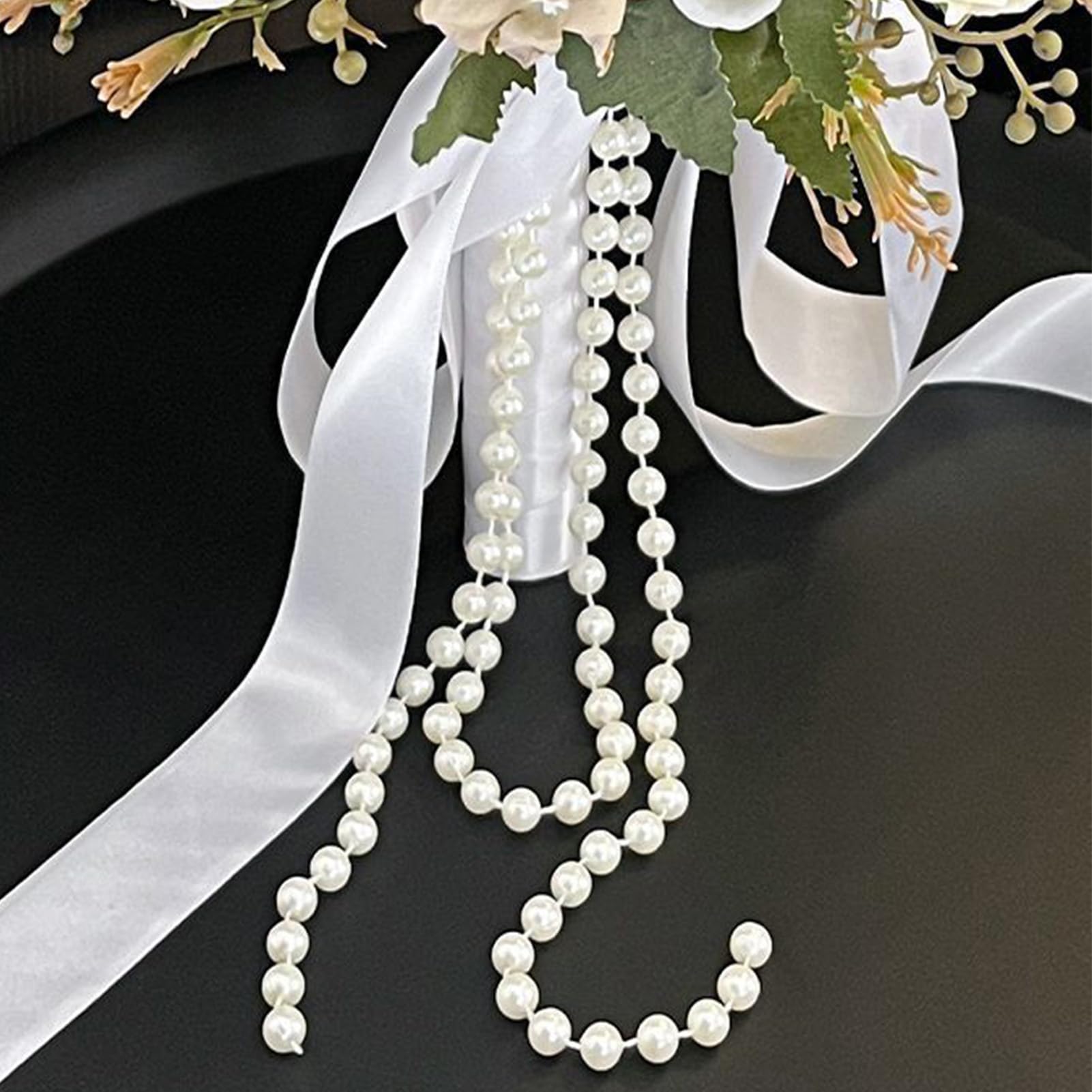 Hochzeitsstrauß für die Braut – Kunstblumenstrauß mit realistischen Rosen und Grünpflanzen, Kunstblumenstrauß als Tischdekoration, Blumenarrangement, Wohnraumdekoration,Style g