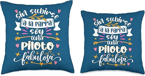 Miniatura 3 de Regalo Original Para Piloto de Avion Helicoptero UNA Piloto Fabulosa Divertido Mujer Regalos Aviador Throw Pillow, 18x18, Multicolor
