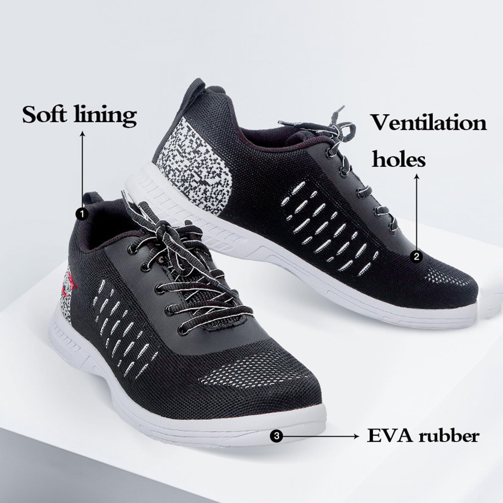 Scarpe da Bowling per Uomo da Donna,Scarpe da Bowling Leggere E Traspiranti,Tomaia in Mesh,Antiscivolo,Fori di Ventilazione,Adatte A Tutti I Livelli