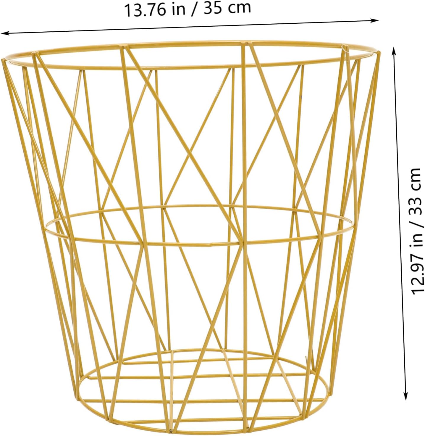 Cabilock Iron Wire Magazine Storage Basket Decorative Desktop Organizer for Home Office 1PCS Sundries Container Sturdy Iron Construction Multi-Purpose Use