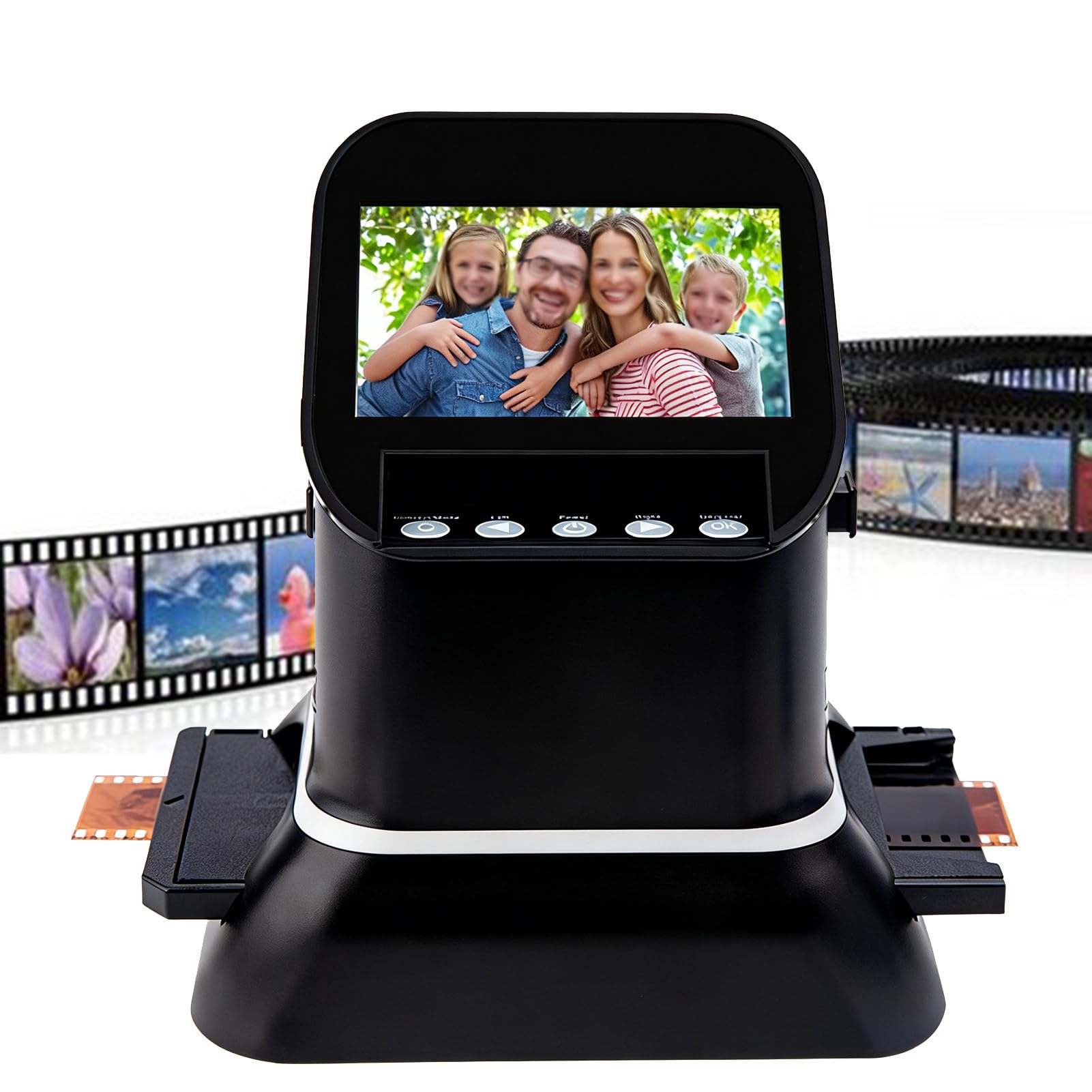 Film and Slide Scanner, Retro Negative Film Scanner, 35mm, 135, 126, 127 to JPG Photos Digital Converter, Support SD Card/PC Link, Color LCD Screen-image-44