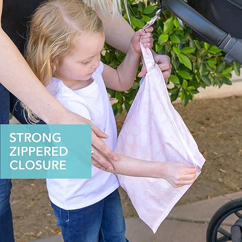 Miniatura 4 de Bumkins Bolsa húmeda impermeable para bebé, viajes, traje de baño, pañales de tela, piezas de bomba, piscina, playa, ropa de gimnasio, artículos de