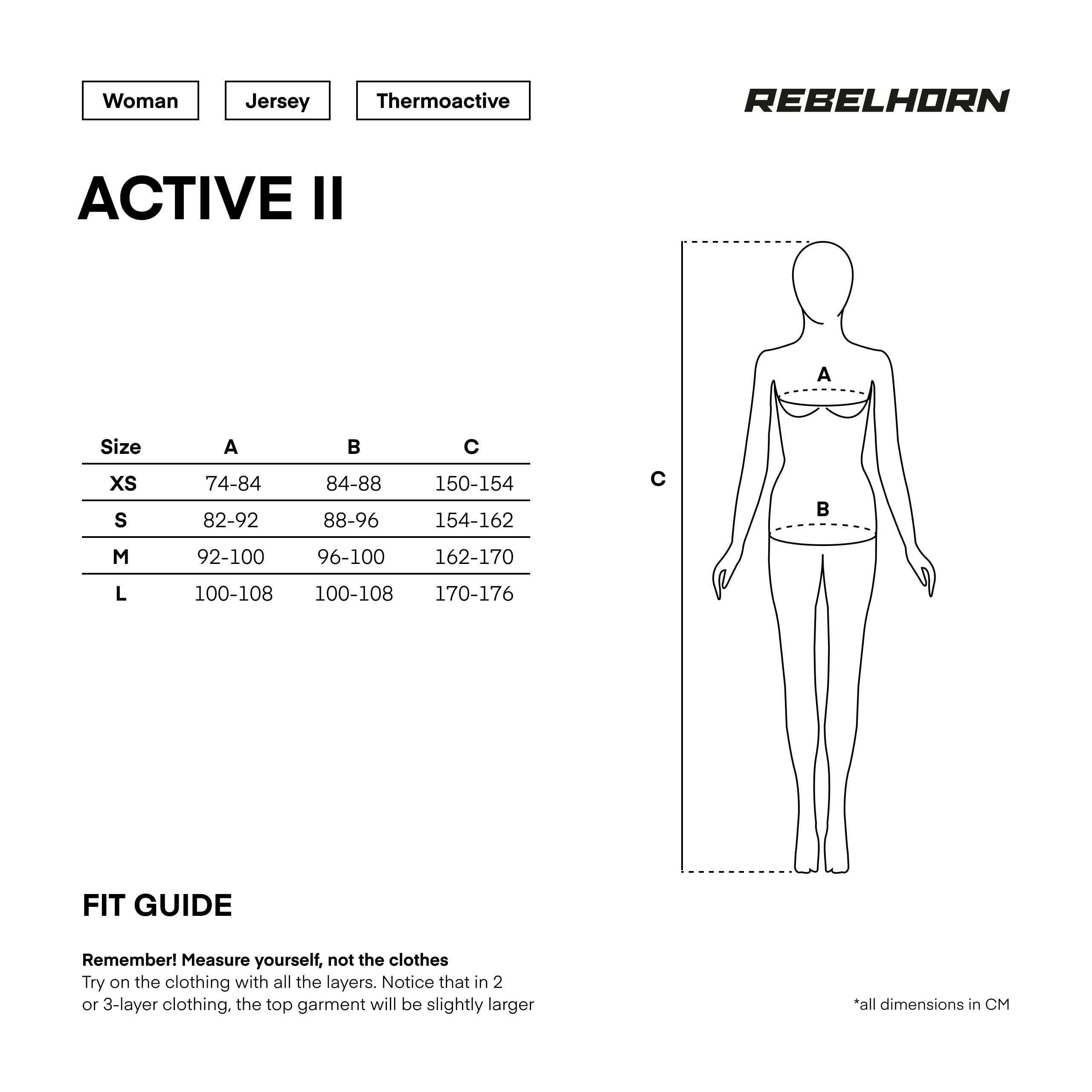 REBELHORN Active II Lady Camiseta Térmica Mujer | Manga Larga | Ropa Interior Termoactivo | Camisa Funcional | Absorción de Humedad | Transpirable | Zonas de Compresión | Ropa de Moto Térmica