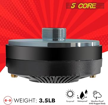 5 CORE Compression Driver 1 inch PA Horn Tweeter 1000W Pro Audio 2 Large Voice Coil 33 OZ Magnet Titanium Diaphragm 8 Ohm Aluminum Body Screw On Driver - CD 135