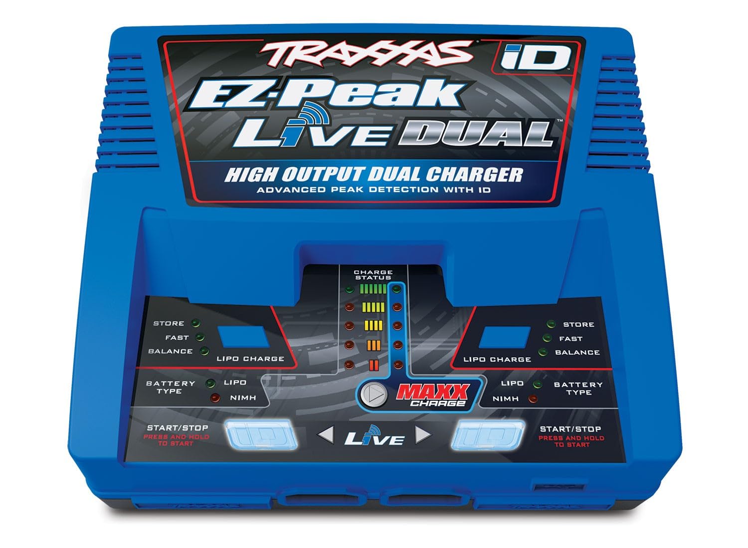 Traxxas EZ-Peak Live Dual Chargeur de modélisme 26 A Li-polymère, NiMH Coupure Miinus-Delta-U, Détection d'accu, Survei