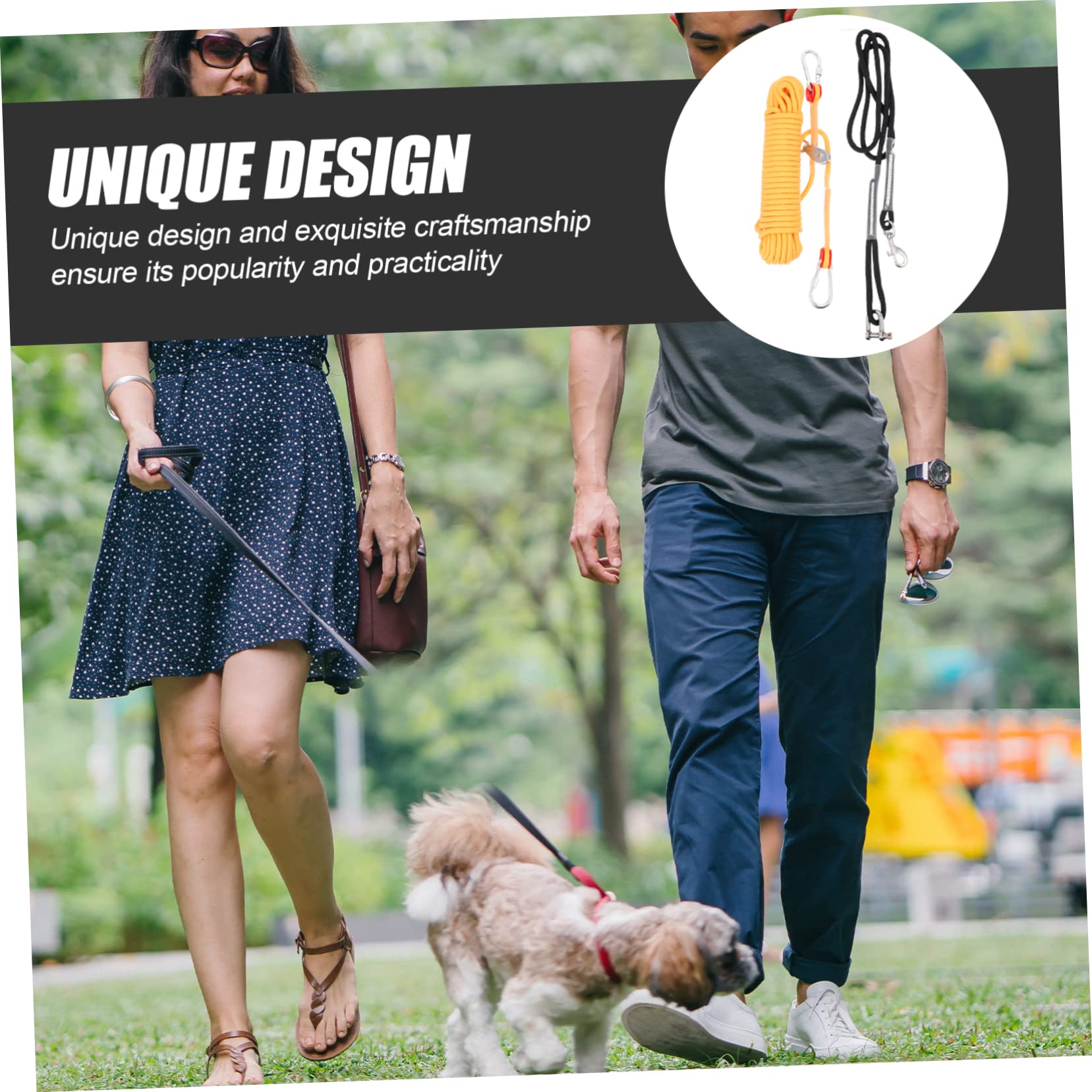 Cable De Amarre para Perros De Nylon Cadena para Pasear Cachorros Al Aire Accesorio De Acampada para Camping y Excursiones