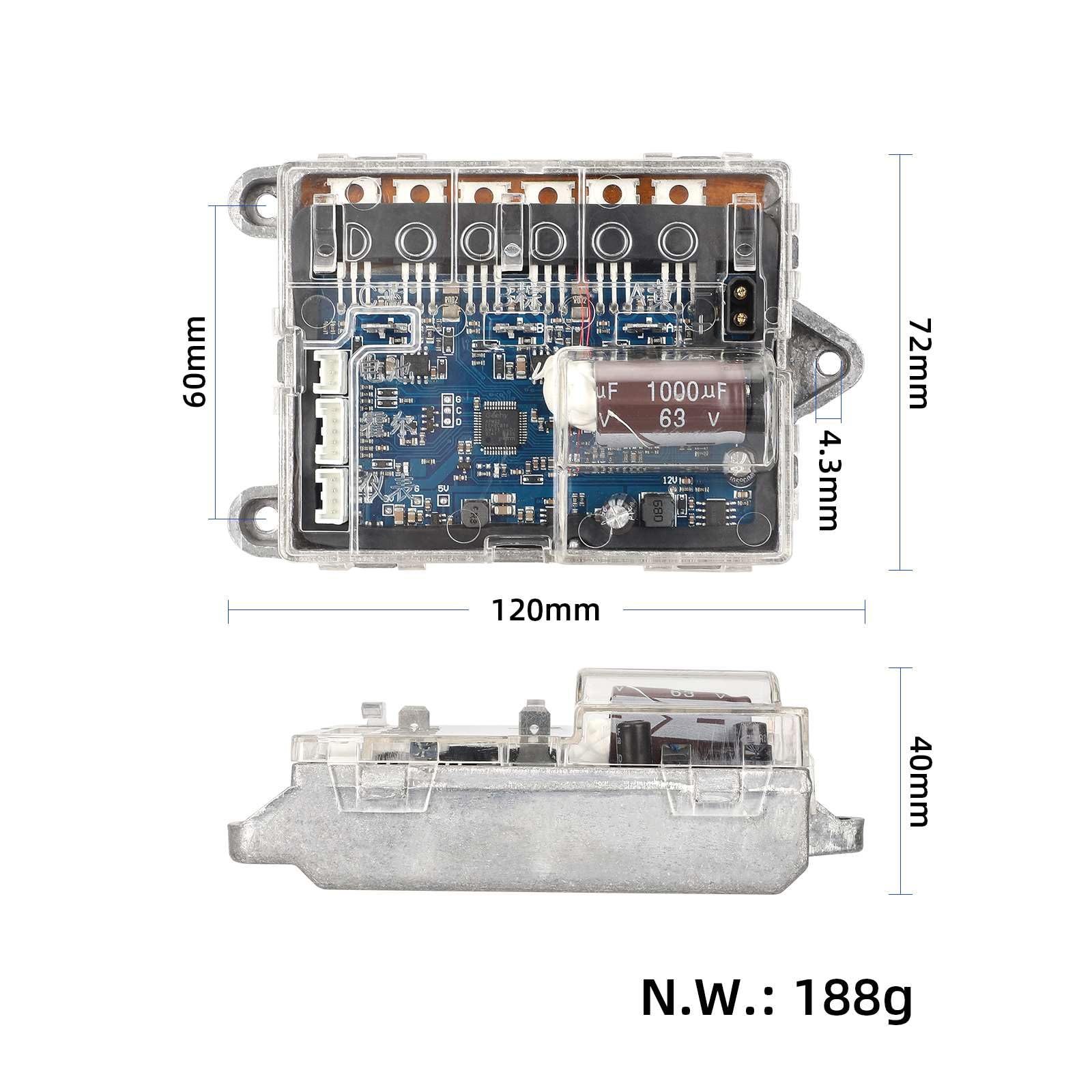 Placa base del controlador para Xiaomi M365 Scooter Eléctrico, Accesorios Scooter Eléctrico Piezas de repuesto