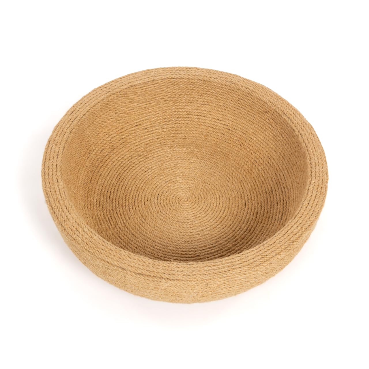 CanadianCat Company | Kratzschale für Katzen - Bowl - Sisal Schale | Katzenbett Liegemulde mit Kratzmöglichkeit für Katzen aus Sisal | ca. 45 x 45 x 16 cm