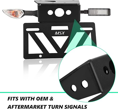 Miniatura 3 de 2025 Grom Fender Eliminator 2026 Grom Tail Tidy 2024 Grom Soporte de montaje para placa de matrícula compatible con OEM y señales de giro del