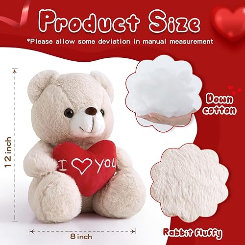 Miniatura 4 de ZGXIONG Oso de peluche con corazón de peluche oso de peluche para el día de San Valentín juguetes de peluche de animales de San Valentín regalos de