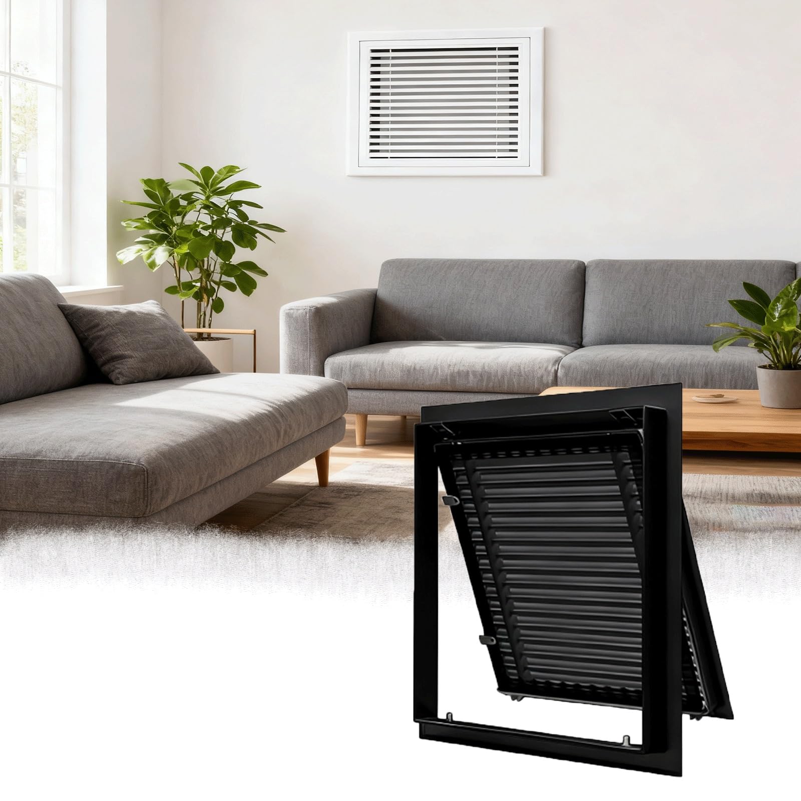 Generico Copertura Nera per Bocchetta di Ritorno dell'Aria per Parete o soffitto, griglia Filtro Aria di Ritorno 18x20 Pollici con griglia filtrante, soffitto per Bocchetta di Ventilazione, miglioram