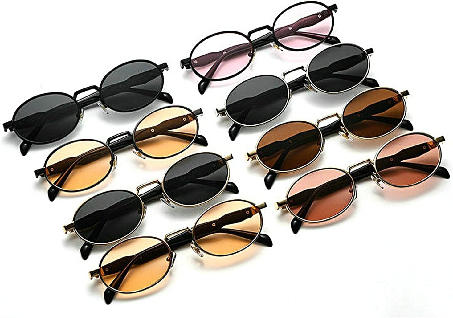 COTIA 2024 Trendy Retro Oval Sunglasses for Women Men Y2K Vintage Metal Fashion Punk Style Sun Glasses - Image 3