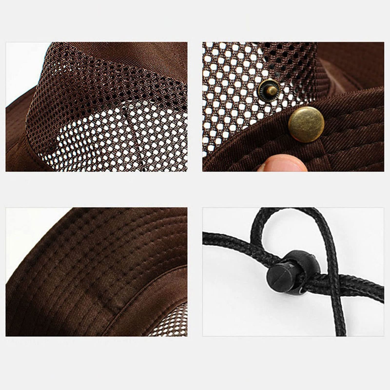 Cappelli da sole per gli uomini, 1 pezzo, cappello da campeggio, escursionismo, caccia, cappello da sole, cappello a benna traspirante per pesca all'aperto, ciclismo, cappello a tesa larga