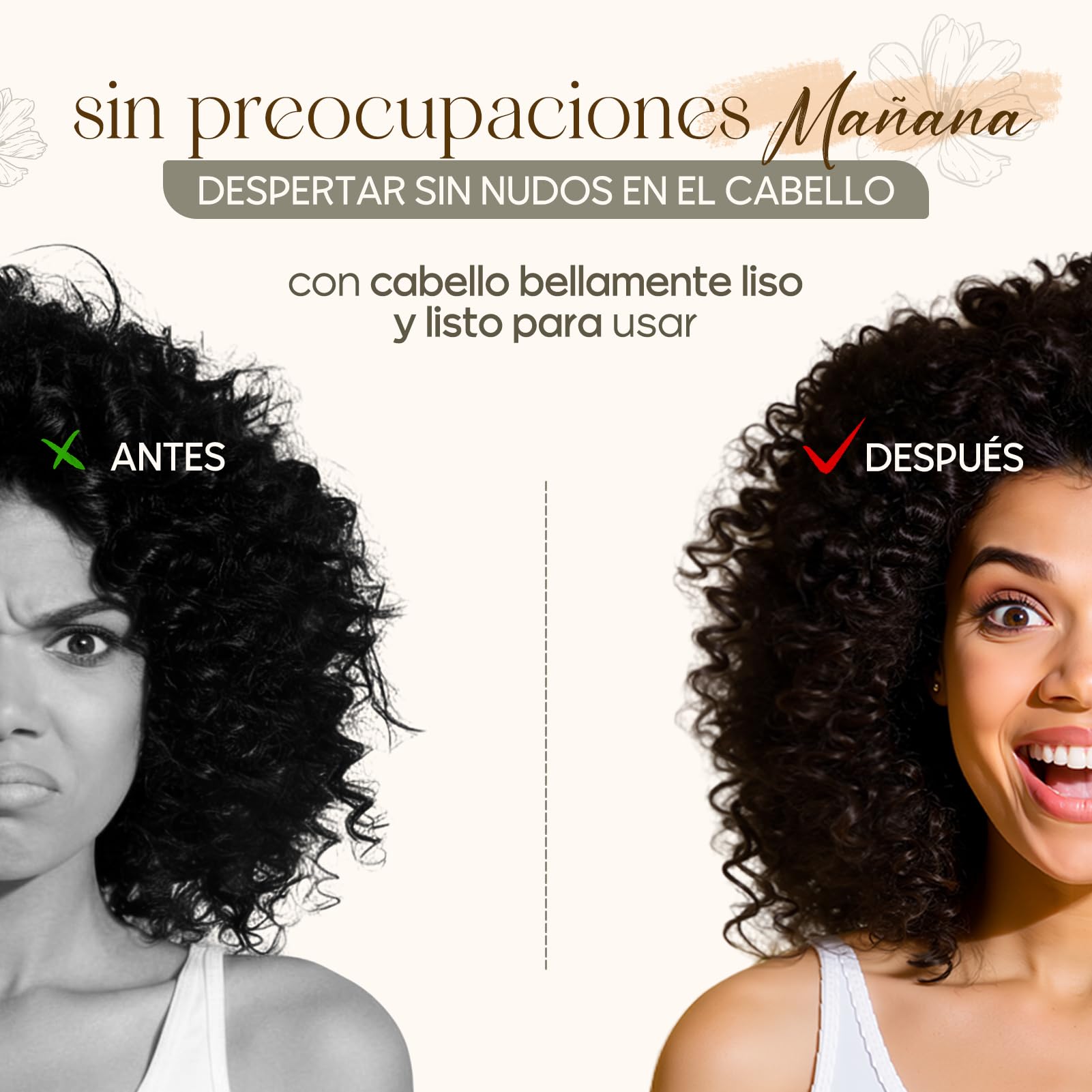 Gorro de Dormir de Bambú Ajustable Antifrizz para Hombre y Mujer, Slouchy Beanie Suave y Transpirable
