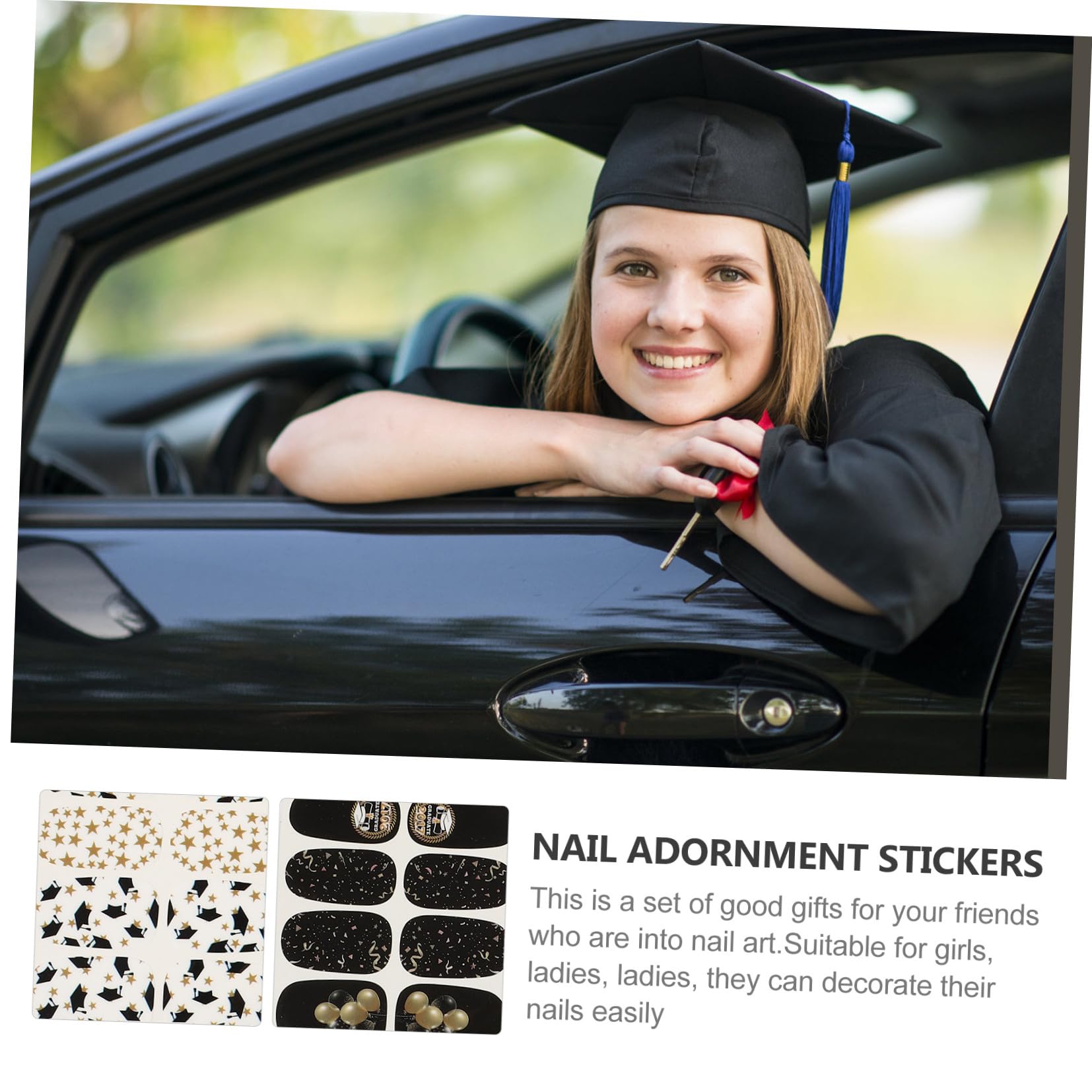 VICASKY 32 fogli, 1 set di adesivi per unghie per nail art