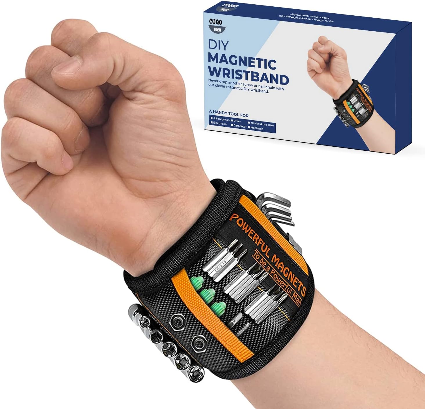 CUQOO Gifts for Men, Magnetic Wristband Gift for Him, Secret Santa Gifts for Men, Stocking Fillers for Men, Gadgets for Men Gifts, DIY Gadgets Gifts for Handyman, Presents for Men, Gifts for Dad