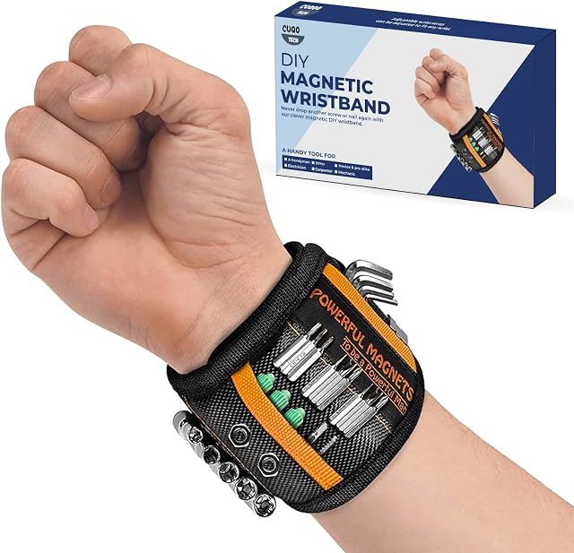 CUQOO Gifts for Men, Magnetic Wristband Gift for Him, Secret Santa Gifts for Men, Stocking Fillers for Men, Gadgets for Men Gifts, DIY Gadgets Gifts for Handyman, Presents for Men, Gifts for Dad