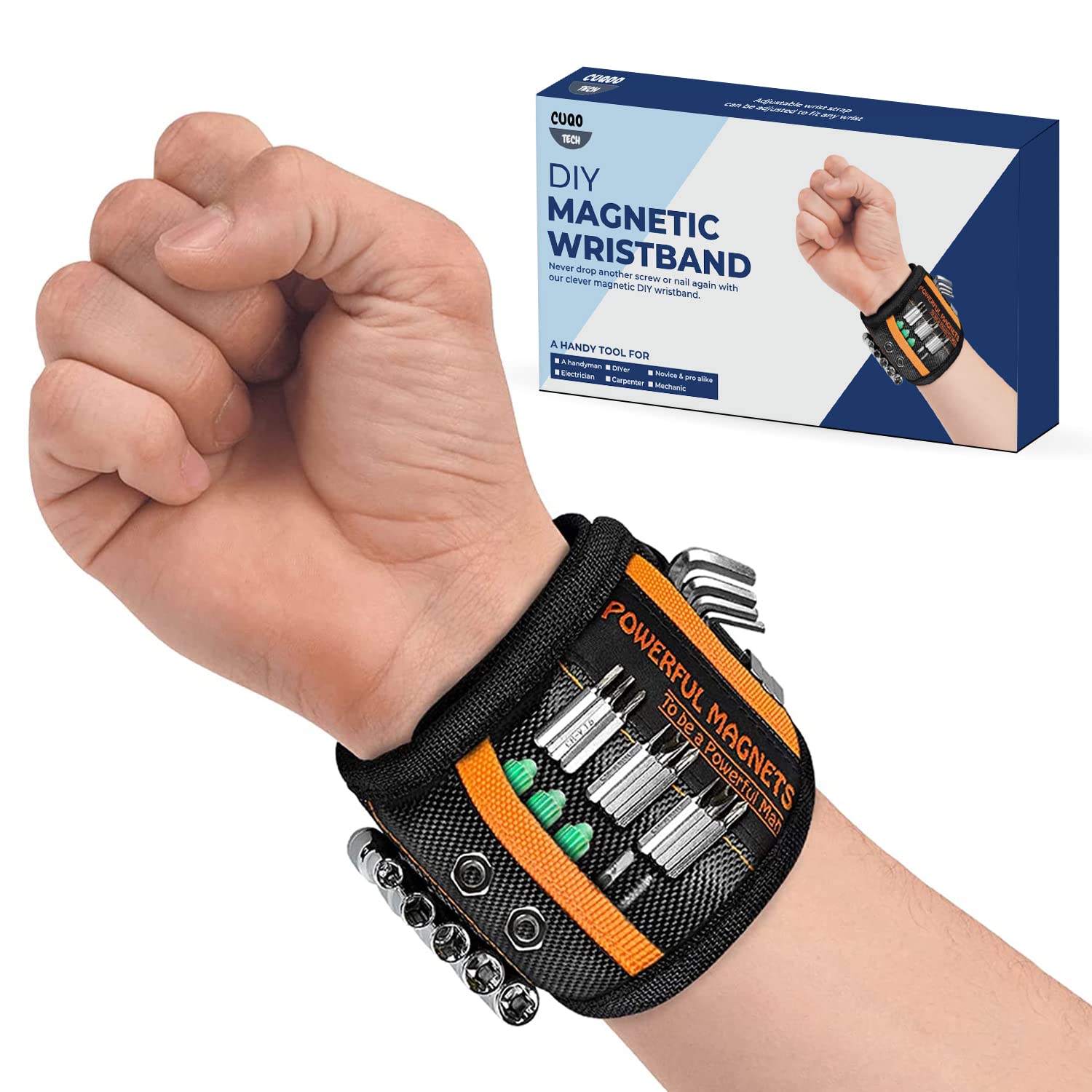 CUQOO Gifts for Men, Magnetic Wristband Gift for Him, Secret Santa Gifts for Men, Stocking Fillers for Men, Gadgets for Men Gifts, DIY Gadgets Gifts for Handyman, Presents for Men, Gifts for Dad