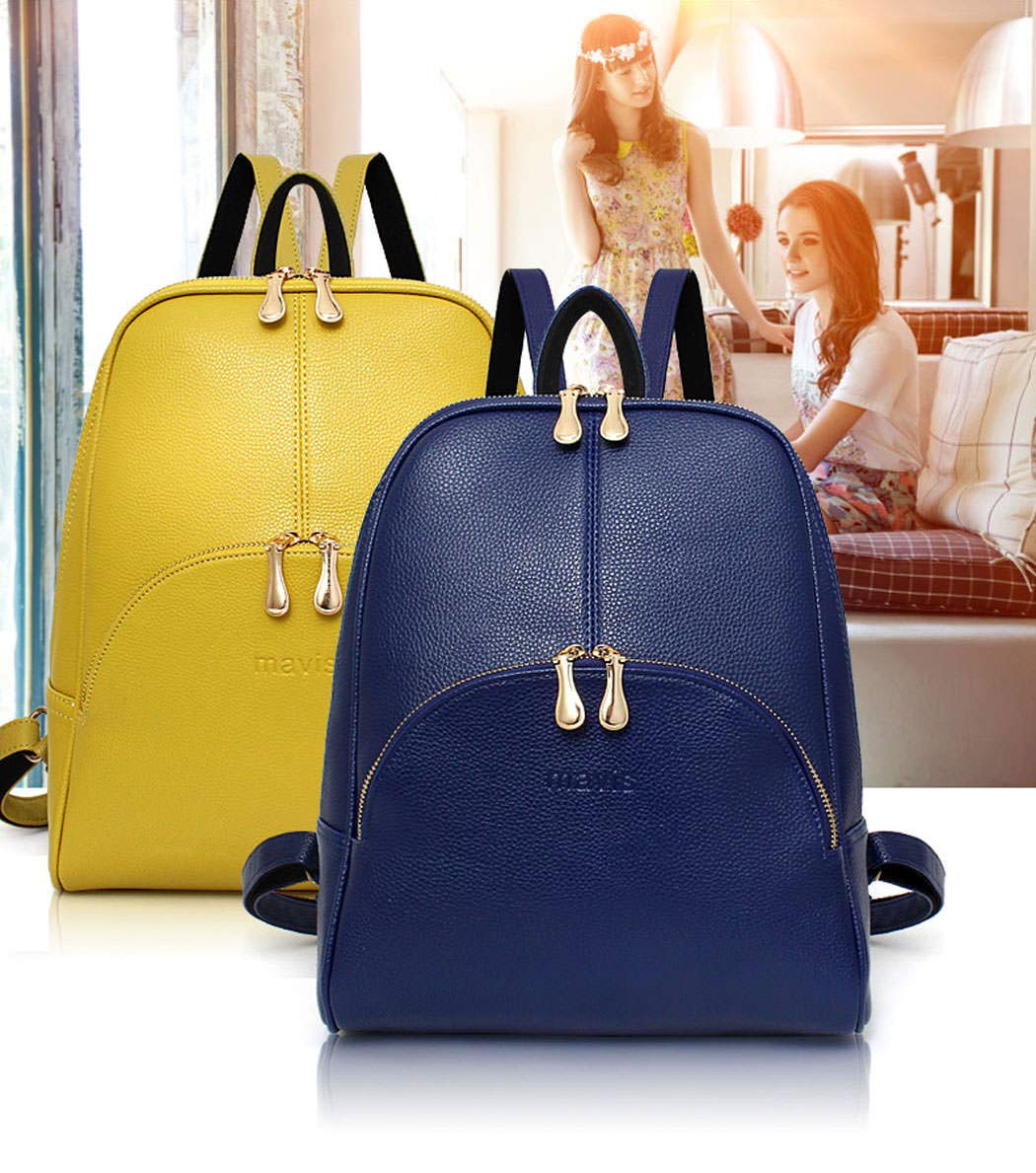 AINUOEY Donna Borse a Zaino Borsa a Zainetto Elegante Tracolla Zaini Firmate Marca Zainetti Antifurto PU pelle 76602 1 pz Blu