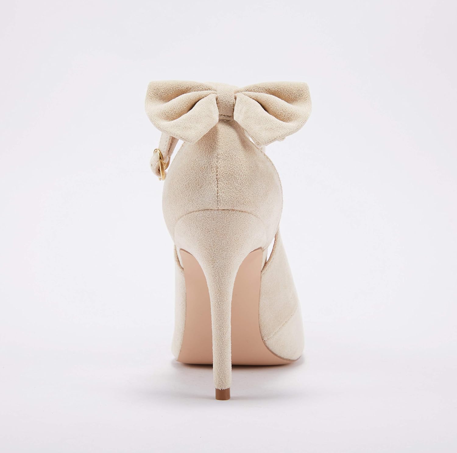 Fashare Womens High Heels Bow Tie Back Sexy Stiletto Ankle Strap Wedding Dress Pumps Shoes - Image 6