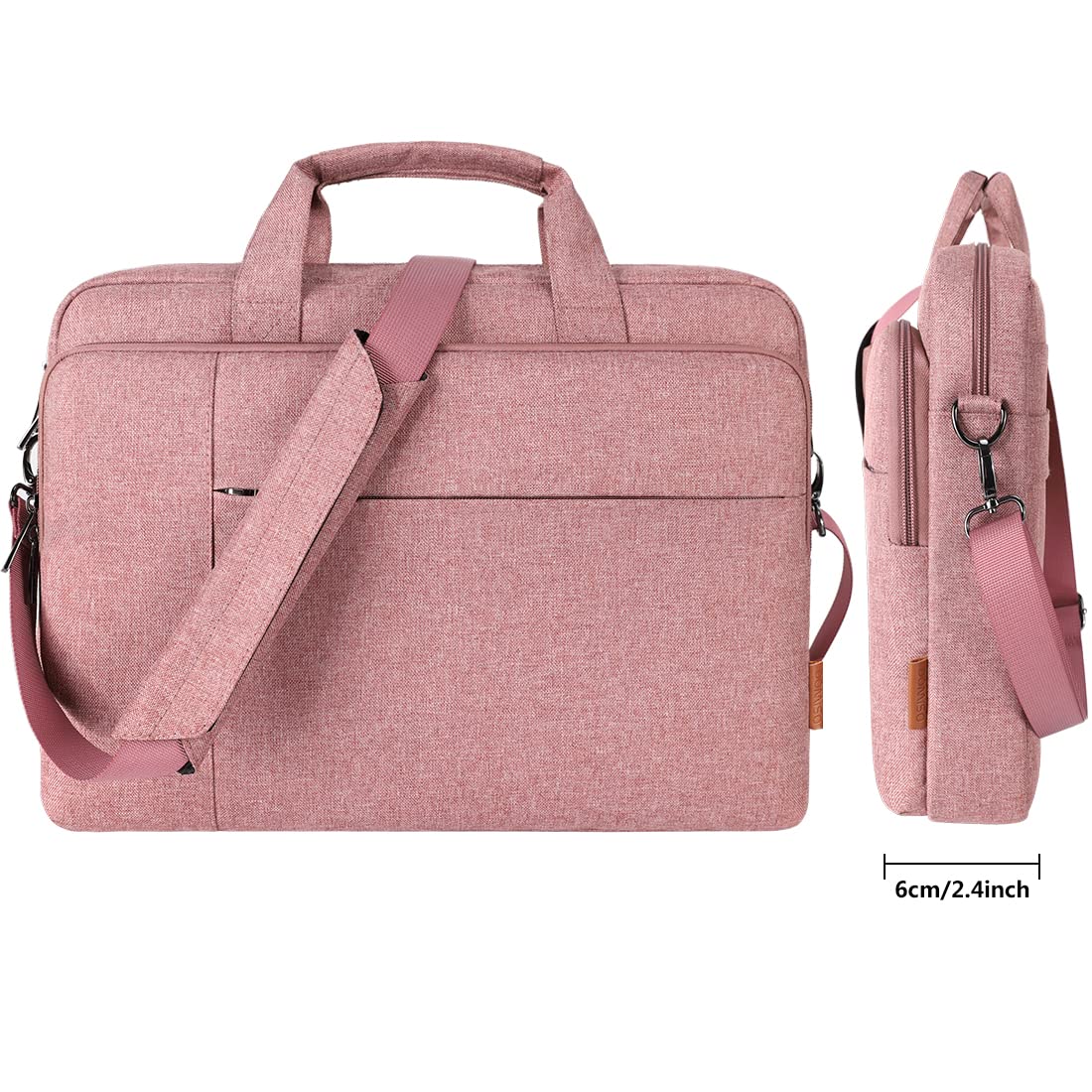 DOMISO Borsa Porta PC 17,3 Pollici Borsa Lavoro Ufficio Donna Uomo con Tracolla Computer Bag,per 17,3 Pollici dell Lenovo HP AUUS Acer Laptop,Adatto per Viaggi di Lavoro,Scuola,Lavoro,Rosa