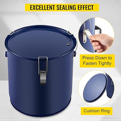 Miniatura 4 de VEVOR Cubo de grasa para freidora de 5 galones, contenedor de aceite para freidora de acero con revestimiento a prueba de óxido de 18.9 L contenedor