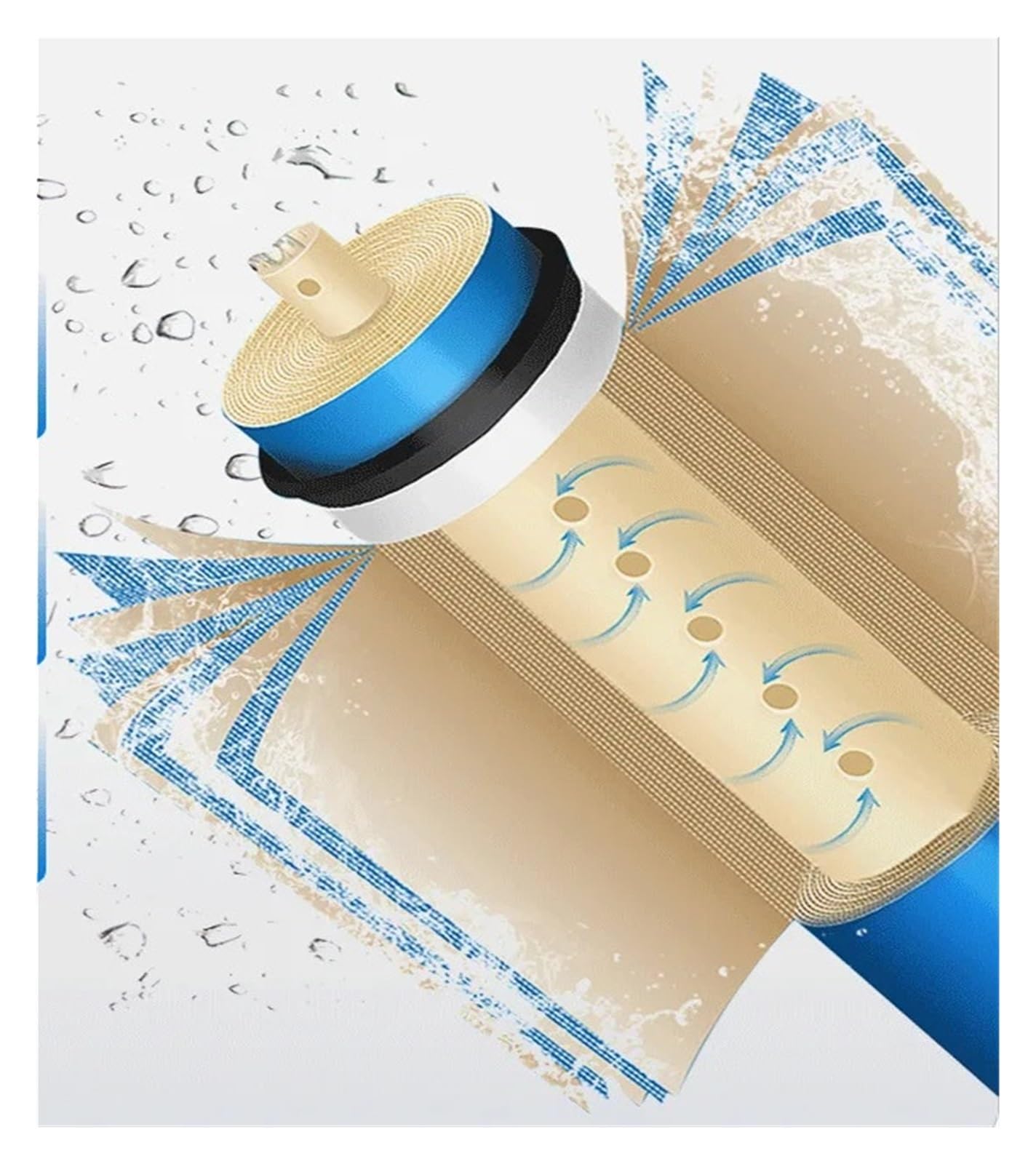 Purificador de agua de ósmosis inversa, máquina pura de gran flujo, descarga automática debajo de la cocina del hogar, filtración directa de bebidas Reduce los contaminantes