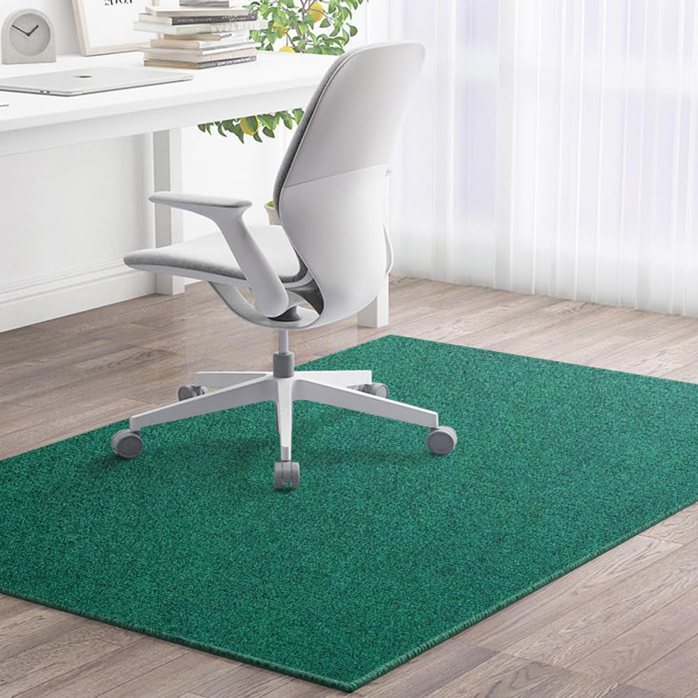 Odot Tapis Chaise de Bureau, Tapis Chaise Gaming Antidérapant, Protège Sol sous Protection Sol Gamer Bureau Gaming pour Plancher de Bois, Carrelage, Parquet (Vert foncé,100x180cm)