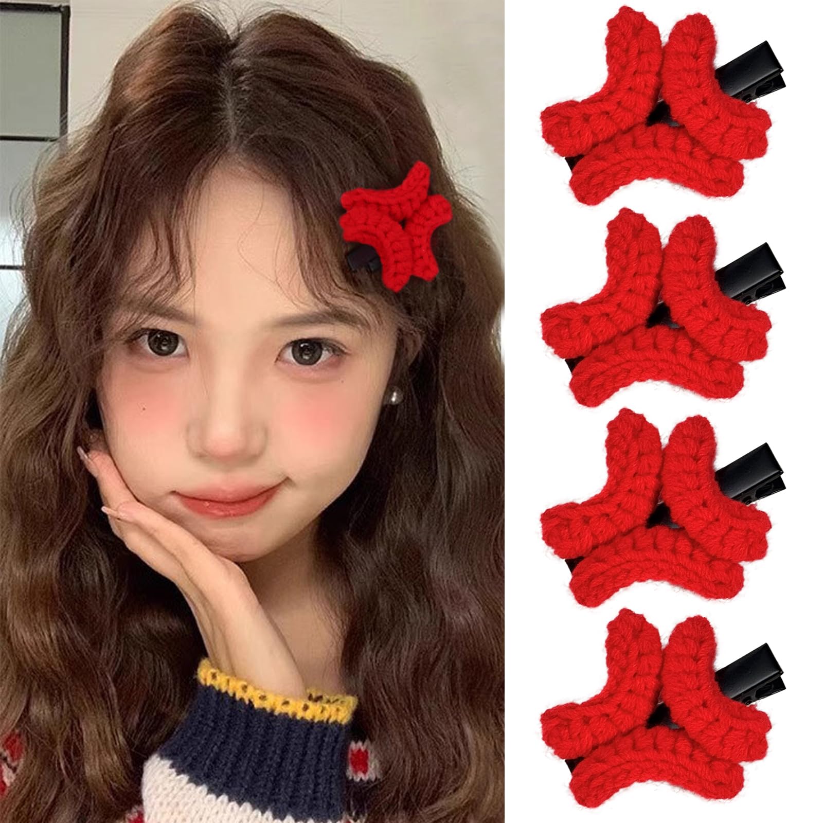 HANGRY&ANGRY ヘアゴム Amazon.com : 4 Pcs Fun Hair Clips for Women Girls Cute Plush Angry