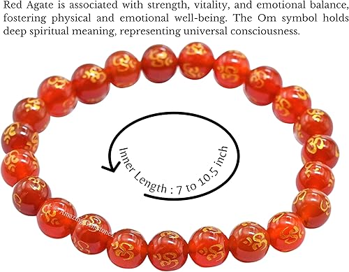 Vista 465 de Amazing Gemstone Crystal Bracelet for Women Men's Gifts - Protection Healing Crystal Bracelet - 8mm Gemstone Beaded Stretchable Bracelet Pulseras