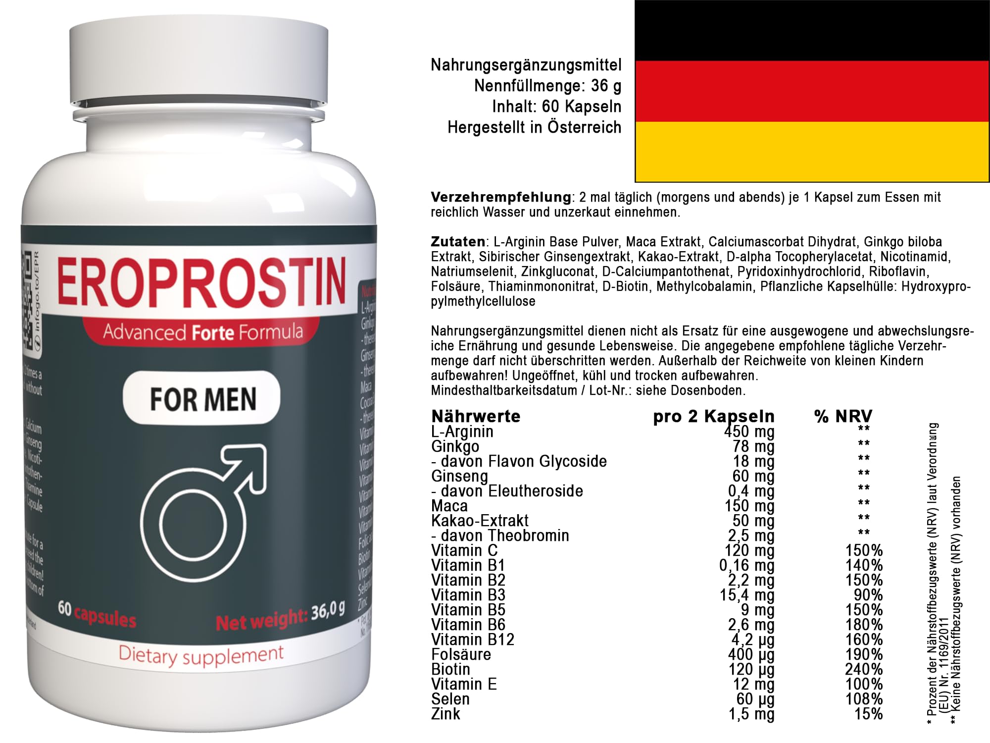 Per uomini – 180 capsule, confezione da 3