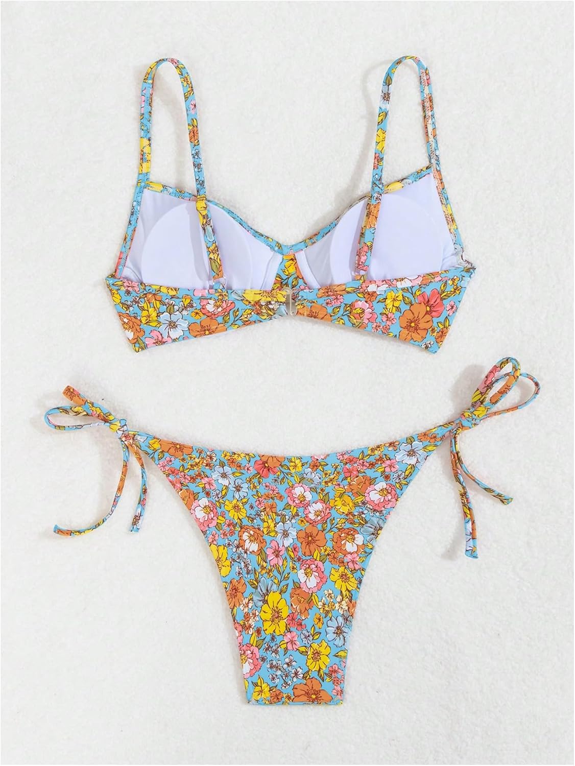 SOLY HUX Women's Floral Print Bikini Sets Underwire Tie Side Bathing Suits Two Piece Swimsuit - Image 5