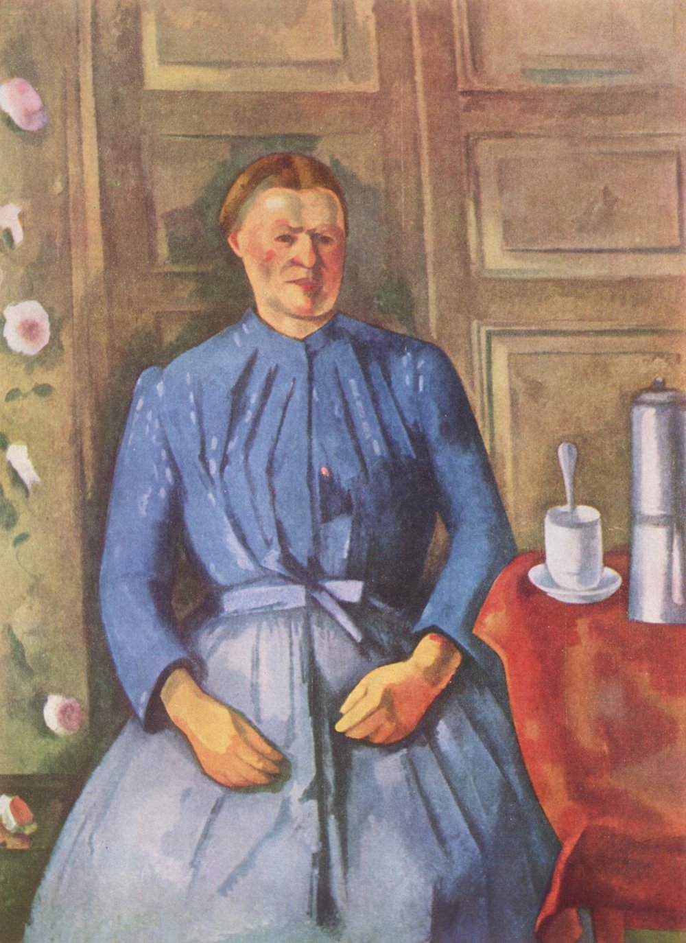 Paul Cezanne Portrait in Blue habiller un mur vide petit tableau mat cadre marron