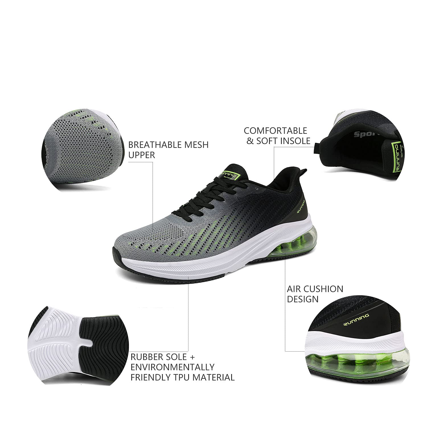frysen Scarpe Uomo Donna Sneakers Scarpe Uomo Estive Scarpe Running Uomo per Tennis Trekking MTB Corsa Fitness 36-47EU
