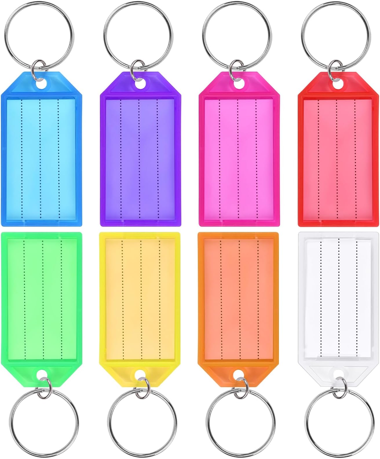Amazon.com : H&W 50 Pack Plastic Key Tags with Container, Key Labels ...