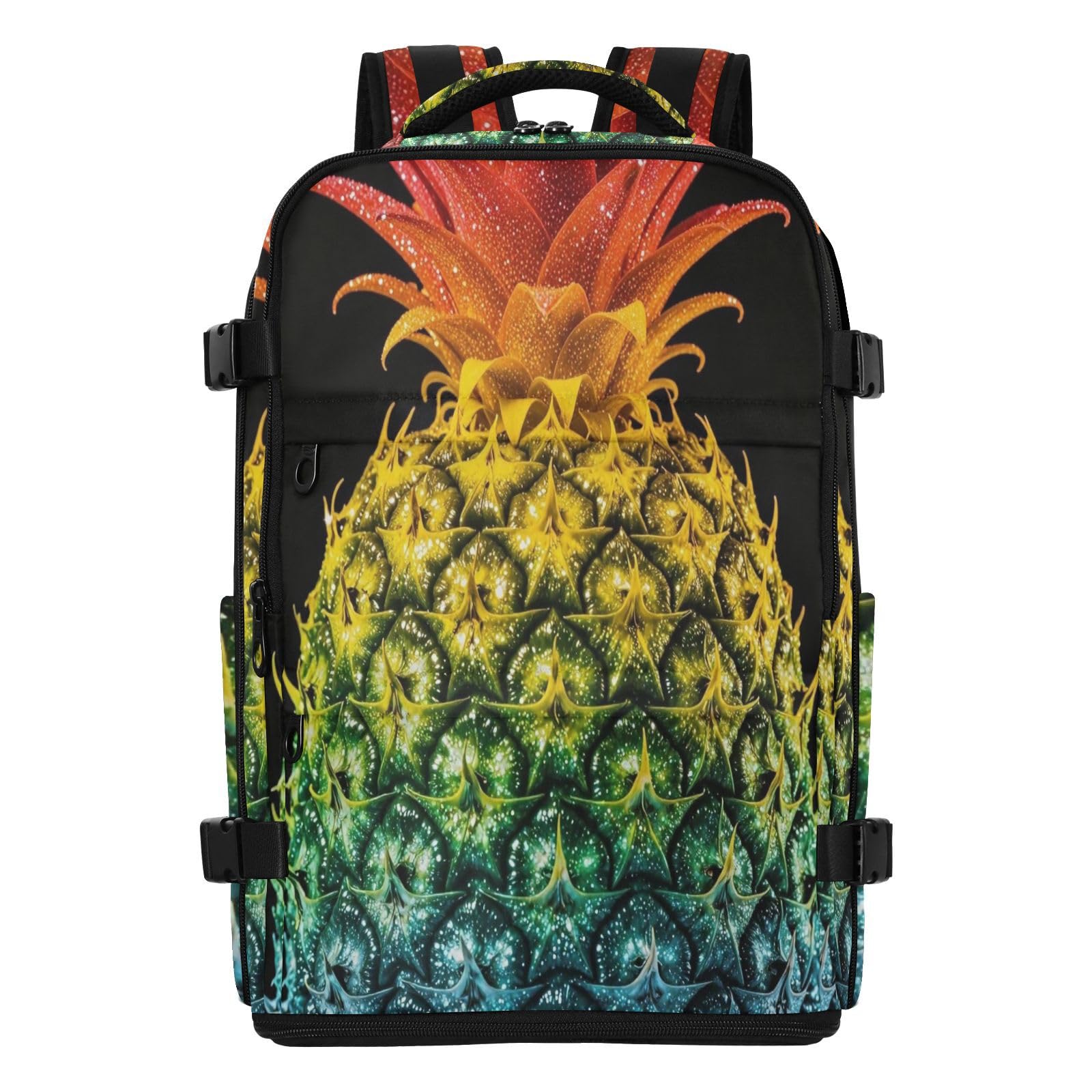 Plecak turystyczny Osobisty Przedmiot Torba podróżna Dla Kobiet Praca 20L | Lekka damska torba na komputer ananas kolorowe tropikalne hawajskie owoce 15,6 torba na laptopa do samolotów mochilas de