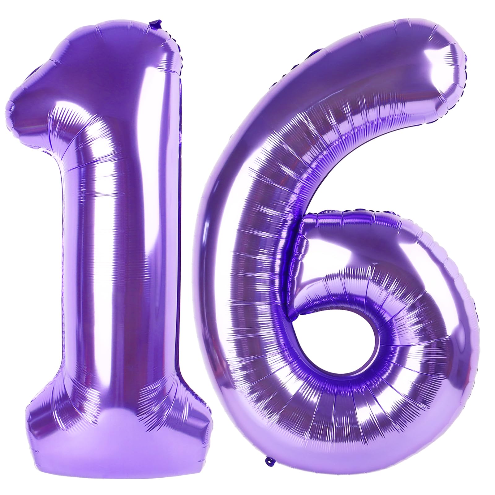 Photo 1 of 16 Balloon - Purple Birthday Number Balloons, 40 Inch Large Foil Balloons for Men Women Boys Girls Purple Themed Birthday Decorations