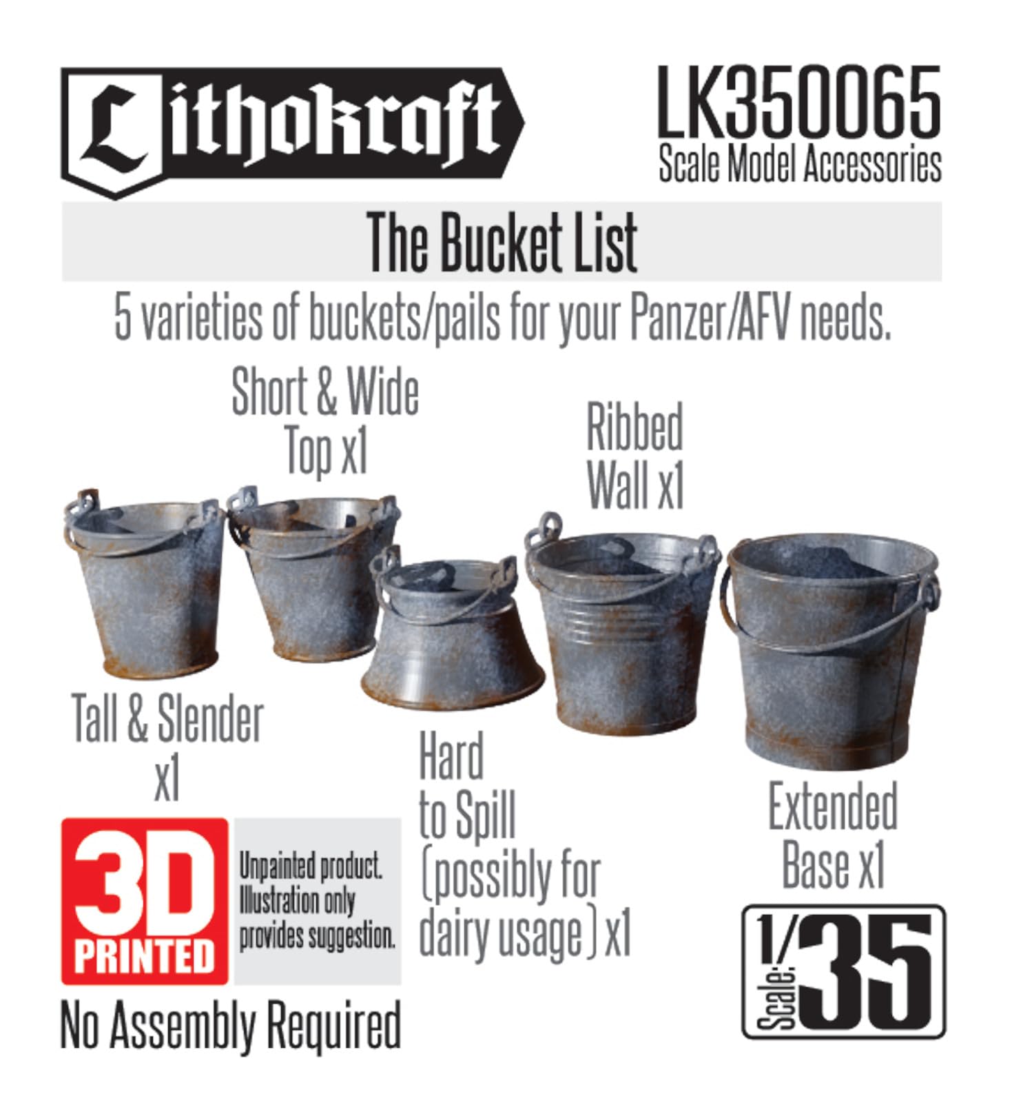 Amazon | リソクラフト(Lithokraft) 1/35 WWII ドイツ バケツセット(5