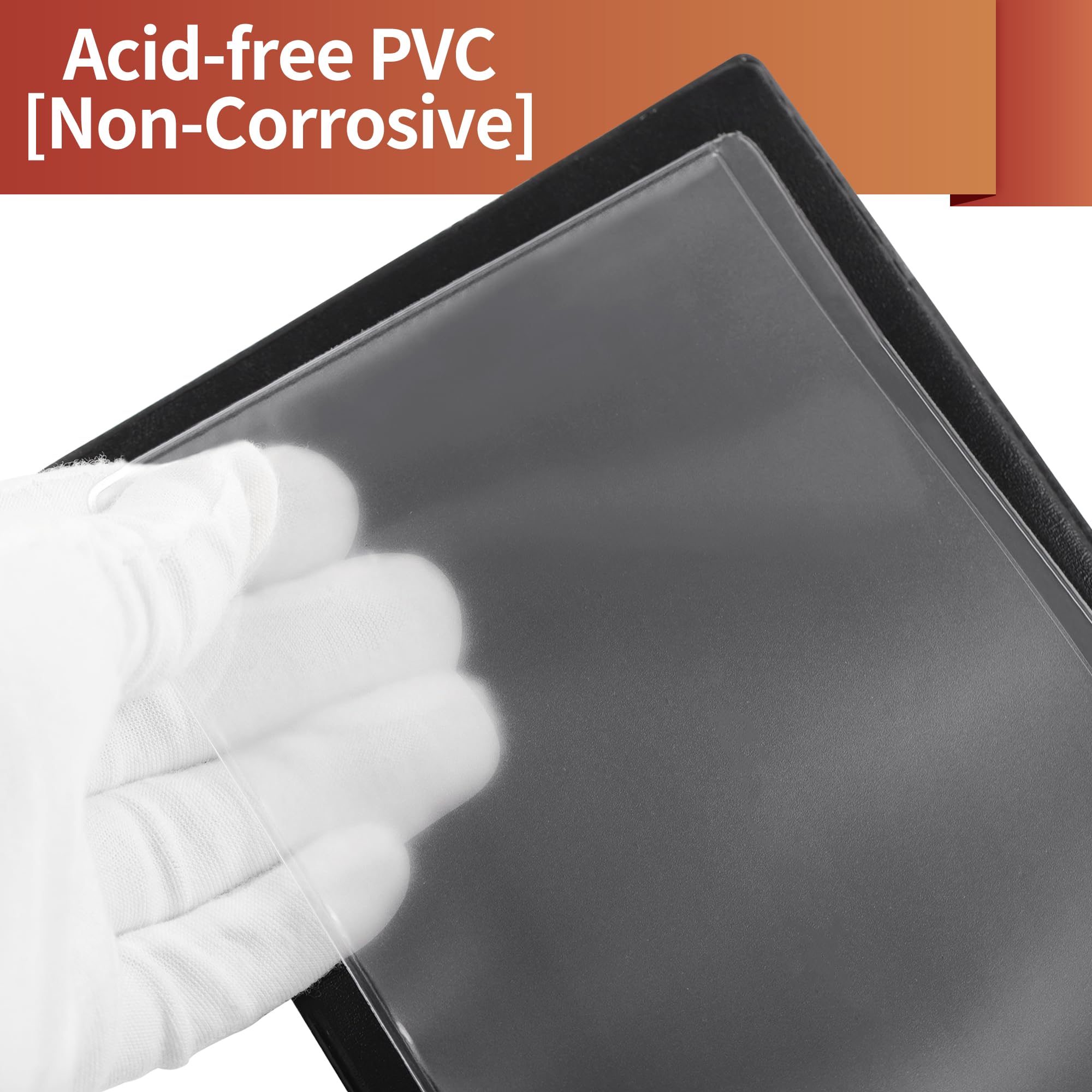 40 Pockets Banknote Collecting Album - 20 Sheets Clear Currency Dollar Bill Holders Paper Money Storage Book Collection Supplies Double-Sided Pages AN04RE