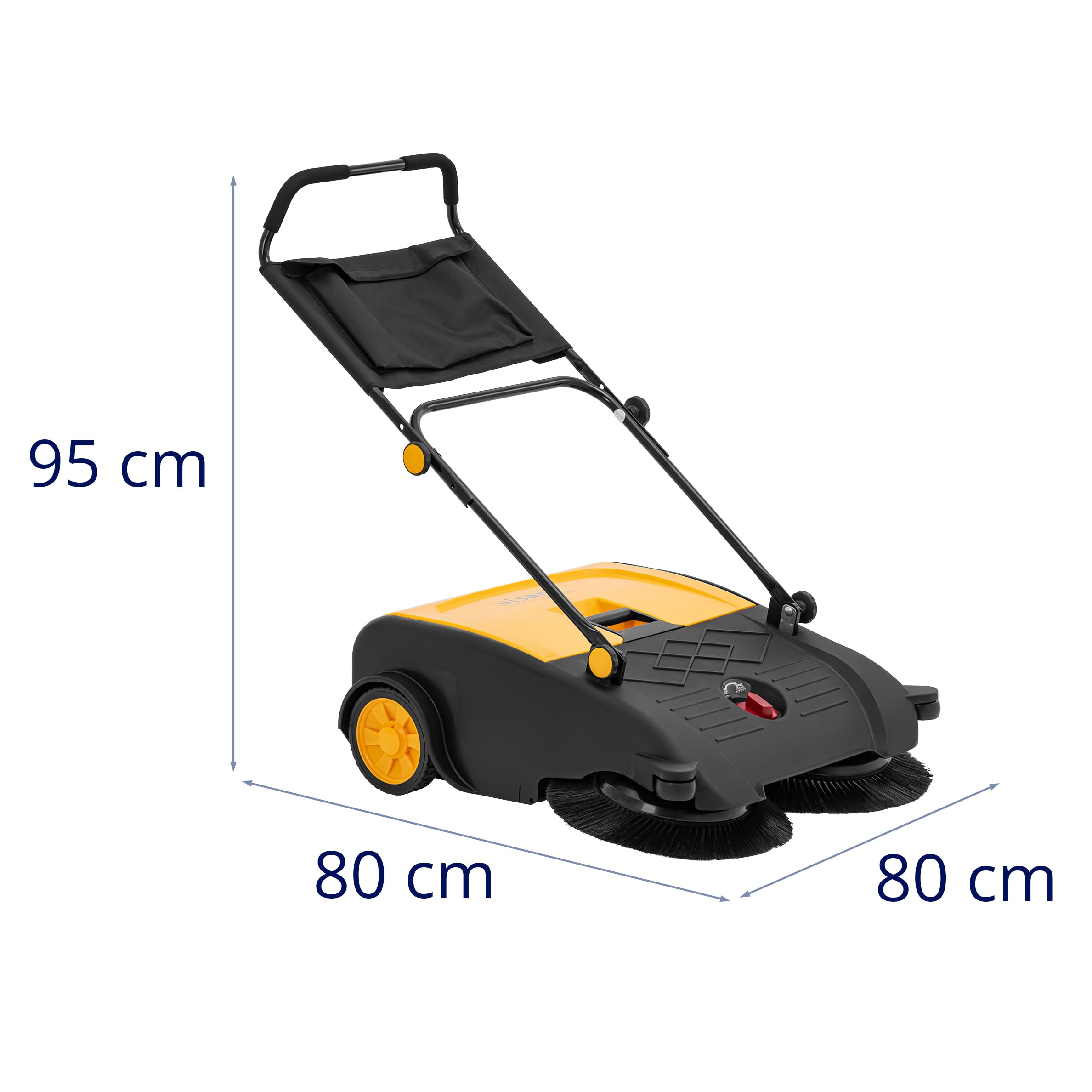ULX-SWEEPER-O50 Spazzatrice manuale - 2 scope laterali - 2300 m²/h spazzatrice stradale Spazzatrice manuale