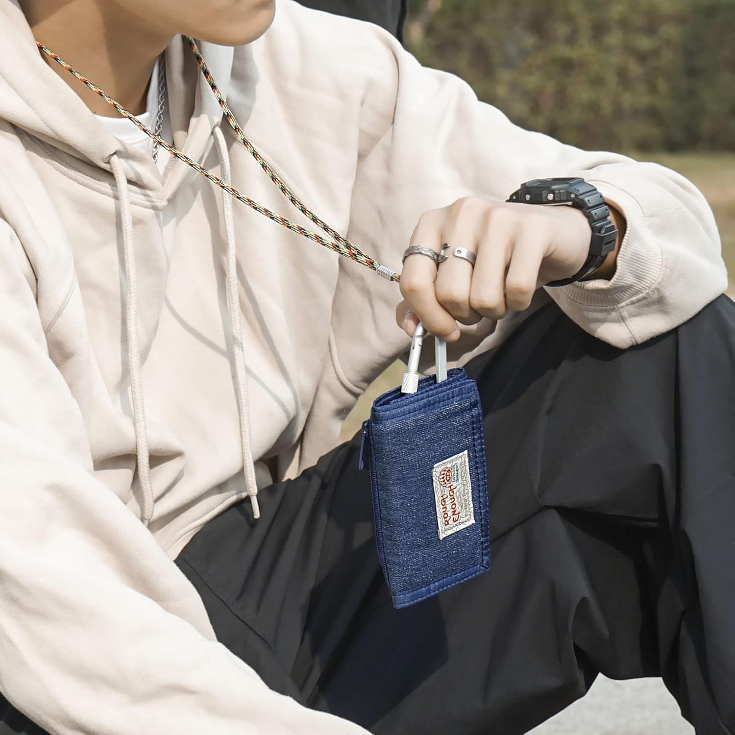 Rough Enough Boys Wallet Purse for Kids Teens with Lanyard Keychian for Boys and Girls