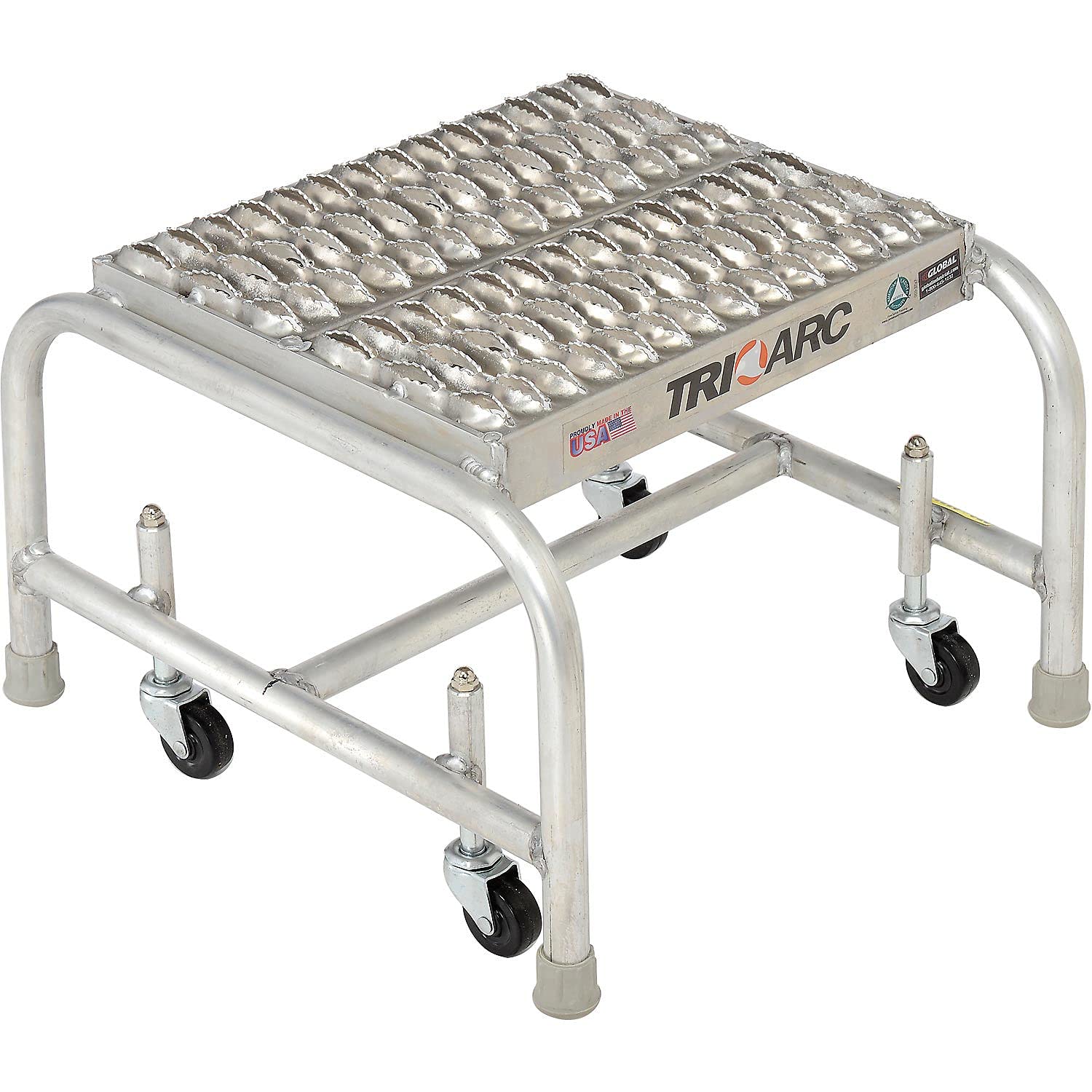 Tri Arc 16-Inch Wide / Grip Strut / Gray Step Ladders