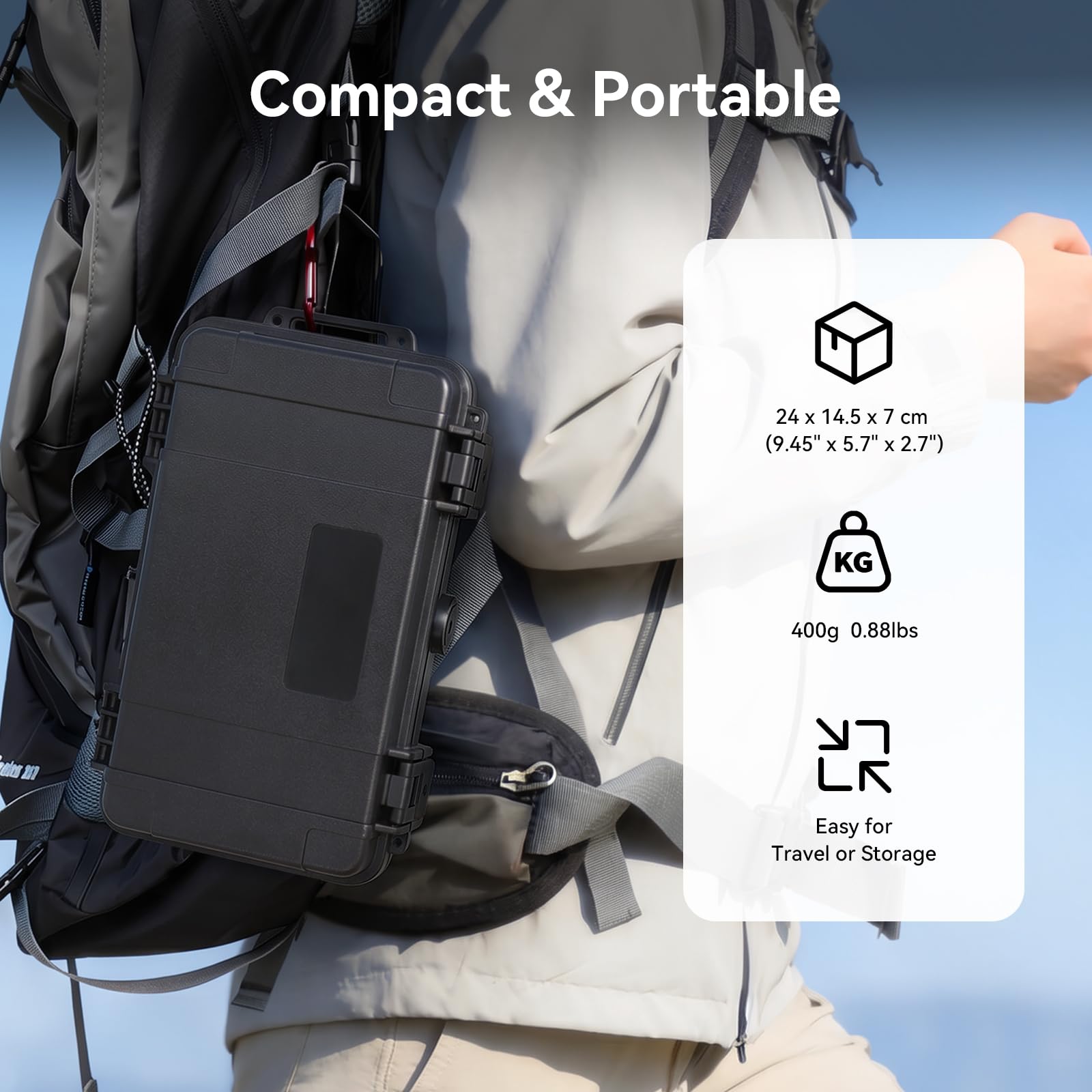 FPVtosky Twarde etui do DJI Osmo Mobile 8P, wodoodporne przenośne etui EVA do Osmo Mobile 8P stabilizator gimbala, zaawansowane połączenie śledzenia, do podróży, biwakowania, fotografii na świeżym