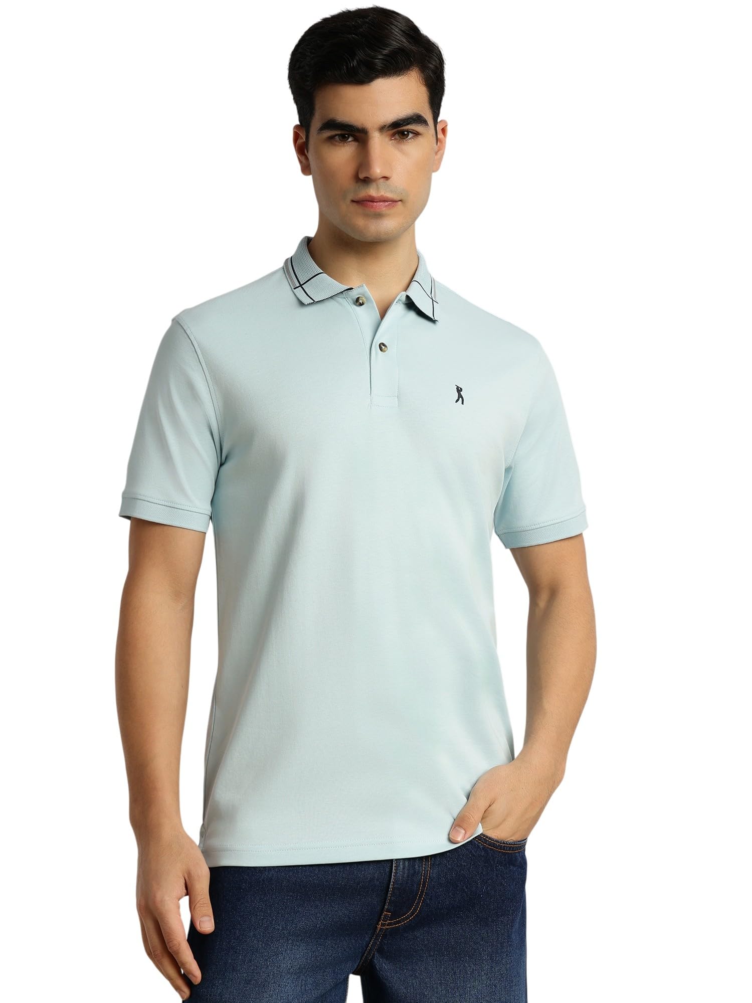 Thomas Scott Men's | Cricket Club Collection | Regular Fit | Short Sleeve | 100% Cotton | Knitted | Polo Collar | T-Shirt with Button Closure-image-1