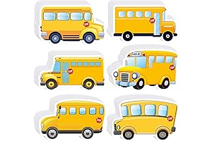 Whaline 120Pcs School Bus Name Tags Stickers