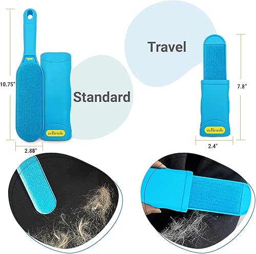 Miniatura 6 de Cepillo removedor de pelo para mascotas, removedor de pelo para gatos, sin recarga, sin residuos, removedor de cepillo de piel de mano de doble