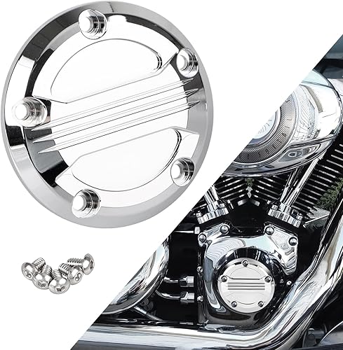 Miniatura 6 de Cubierta cromada de 5 agujeros para puntos de encendido de temporizador, ajuste para Harley Twin Cam Touring Road King Electra Glide FLHR FLHX FXST
