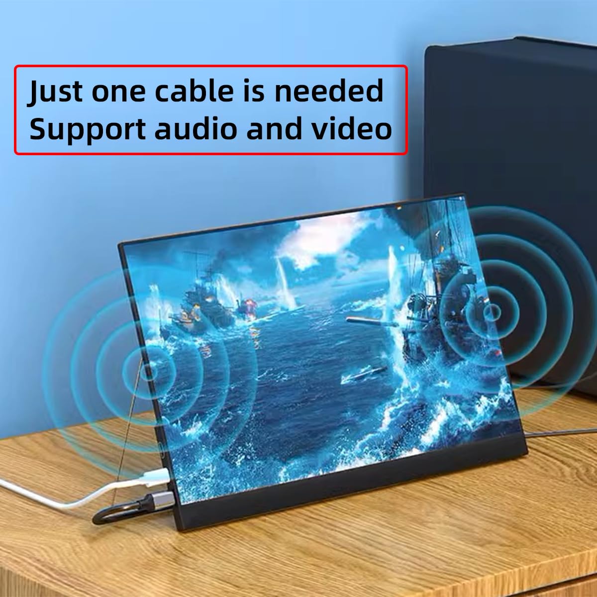 CY Cavo HDMI 4K invertito da sorgente a tipo C USB-C touch screen maschio HDTV per monitor laptop 2,0 m