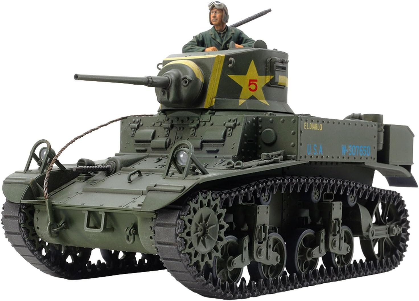 TAMIYA 35360-1:35 US M3 Stuart Late Production, Model Building, Plastic Kit, Hobby, Crafts, Gluing, Model Kit, Model, Assembly, Unpainted